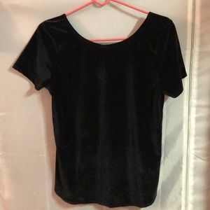 Black velvet top